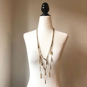 J Crew golden leaves necklace